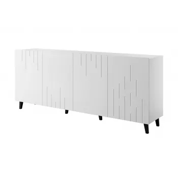 BARI kumode 200x42x82 balts matēts