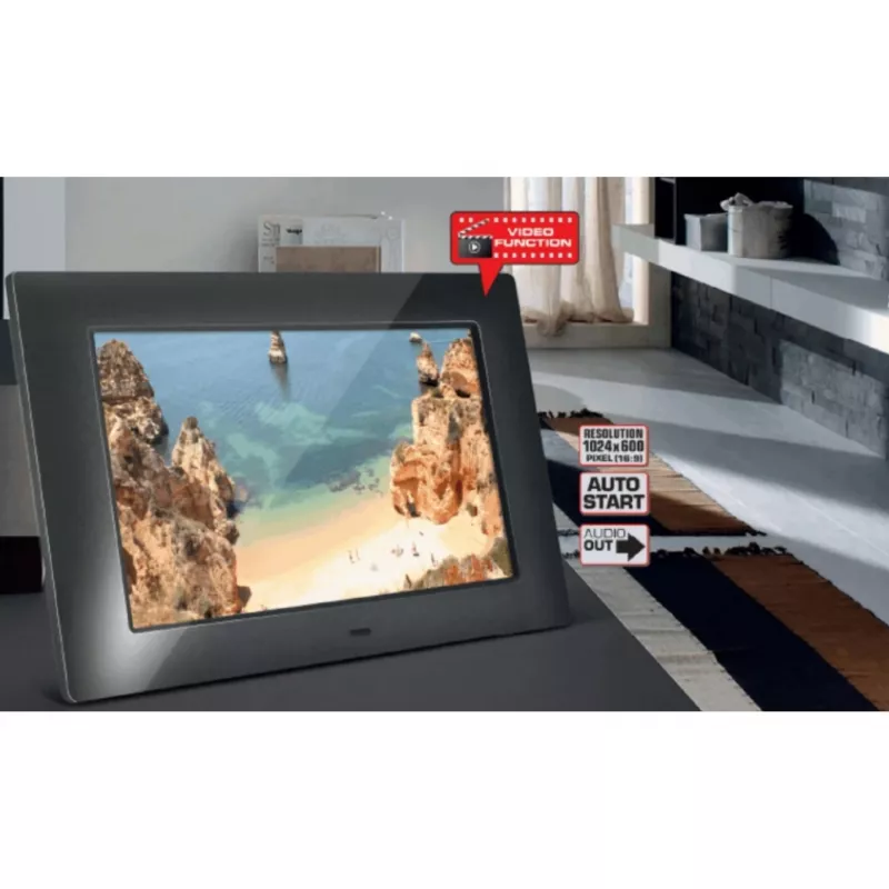 Braun DigiFrame 720 digitālais foto rāmis, 17,78 cm (7"), 1024 x 600, melnā krāsā (21241)