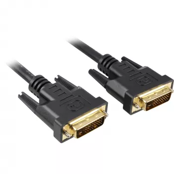 Kabelis DVI-D uz DVI-D (melns, 5 metri, Dual Link, 24+1)