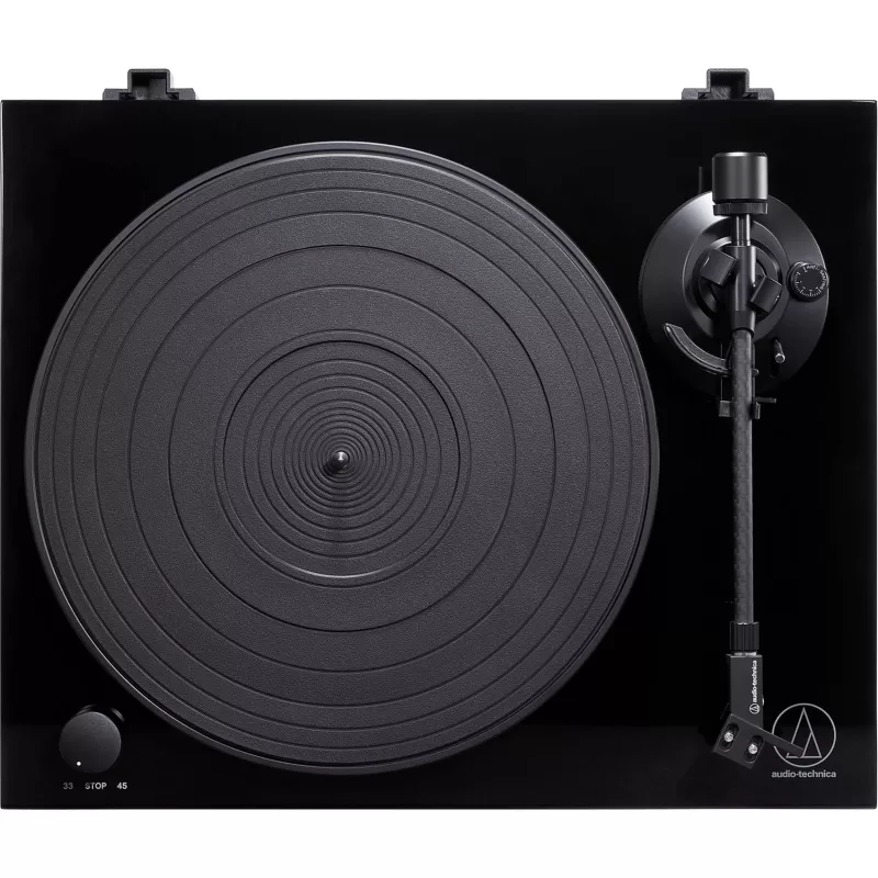 Audio-Technica AT-LPW50PB ar siksnas piedziņu, manuāls atskaņotājs vinilam
