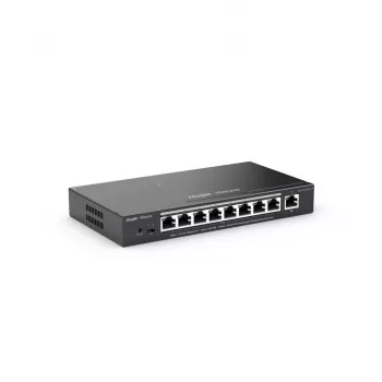 Ruijie Networks RG-ES209GC-P tīkla slēdzis, pārvaldāms, Gigabit Ethernet (10/100/1000), Power over Ethernet (PoE), melns