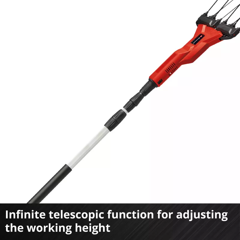 Einhell GE-FS 18/53 Li-Solo bezvadu olīvu/augļu koku kratītājs, melns/sarkans, 530mm, 182cm