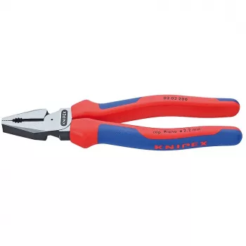KNIPEX 02 02 200 - Apskates knaibles - Tērauds - Plastmasa - Zili/sarkanas - 20 cm - 342 g