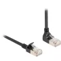 Tīkla kabelis DeLOCK RJ45 Cat.6A S/FTP Slim 90° 3 m Melns