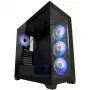 LC-Power korpuss MidiTower 715B melns USB 3.2/Audio bez barošanas bloka SEAMLESS_X (LC-715B-ON)