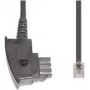 Telefona kabelis e+p T 36/3 3 m caurspīdīgi melns