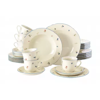 Virtuves trauku komplekts SELECT Marie-Luise Streublume 6 personām, modelis 001.763364, porcelāna servīze