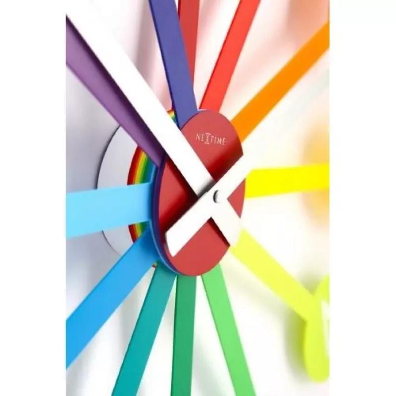 NeXtime klok 2995di Colour Guide, Ø 60 cm, sienas pulkstenis, daudzkrāsains