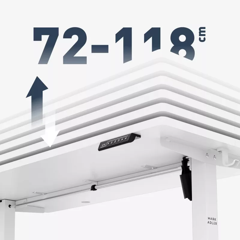 mark adler Leader 7.3 White — regulējama augstuma ergonomiskā darba vieta