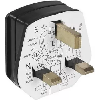 Bachmann 910.176 elektriskais spraudnis, 3 polu, 250 V AC, 13 A, melns plastmasas korpuss