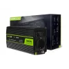 Automašīnas sprieguma pārveidotājs Green Cell INV16 500 W 12 V DC uz 230 V AC, 50 Hz, USB ports, aktīvā dzesēšana, melns