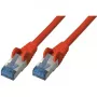 Tīkla kabelis S/CONN Cat6a 0.5m Sarkans
