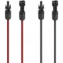 Hama 00223901 saules paneļa pagarinājuma kabelis MC4 3m 4mm² melns/sarkans