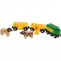 Vilcieniņš Ravensburger BRIO Farm Train 33404 — Lauku sētas tēma, daudzkrāsains, vecumam no 0,3–99 gadiem