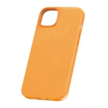 Telefona maciņš iPhone 15 Plus Baseus Fauxther Series (Oranžs)