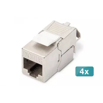 Digitus CAT 6A ekranēts Keystone modulis bezinstrumentu montāžai 4 gab.