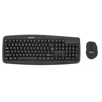 Bezvadu tastatūras un peles komplekts Tellur Basic Black — 2.4 GHz, USB uztvērējs, kompakts izkārtojums