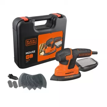 Portatīvā slīpmašīna Black & Decker KA2500K-QS, 120 W, 2 mm orbīta, 135×95 mm loksne, 230 V, 2 m kabelis
