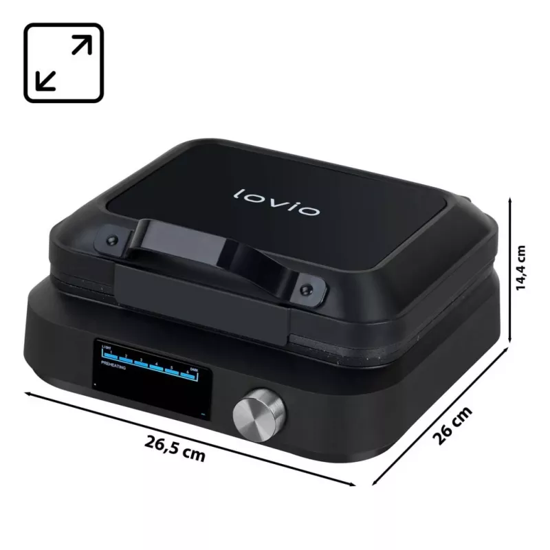 Lovio LVWF002BK Vafeļu panna 1500W Melna