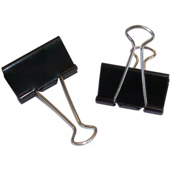 WEDO clips Foldback 25 mm 12 iepakojumā kartona kastītē melns/sudrabs (6421425)