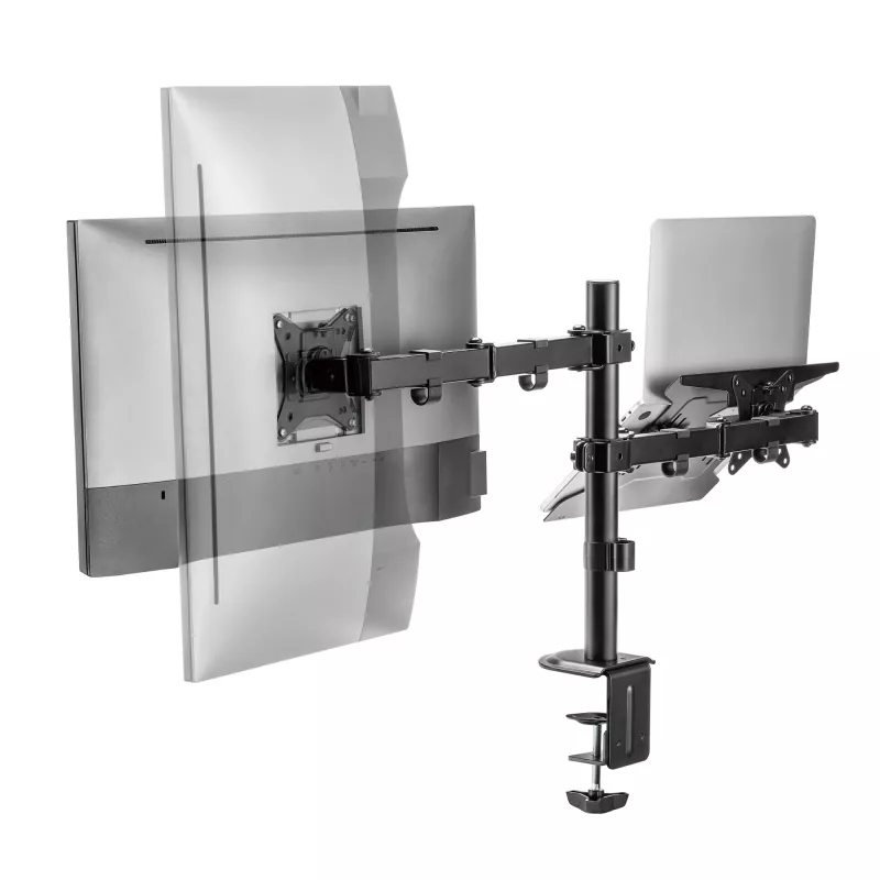Monitora sienas stiprinājums SBOX LCD-LM01-2 13–27 collu ekrāniem, max 12 kg, VESA 100x100