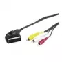 Wentronic Goobay Scart/RCA adaptera kabelis, melns, 2 m — SCART spraudnis (21 kontakts) > 3x RCA spraudnis (50364)