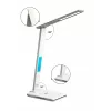 Media-Tech MT222 Leditou LED galda lampa ar 15 W Qi bezvadu uzlādi, pulksteni, modinātāju, termometru, baltā krāsā