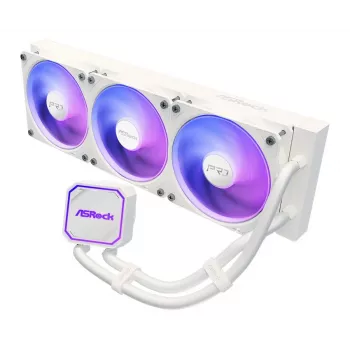CPU dzesētājs ASROCK Pro 360 ARGB White – 360mm AIO šķidruma dzesētājs, ARGB apgaismojums, balts korpuss