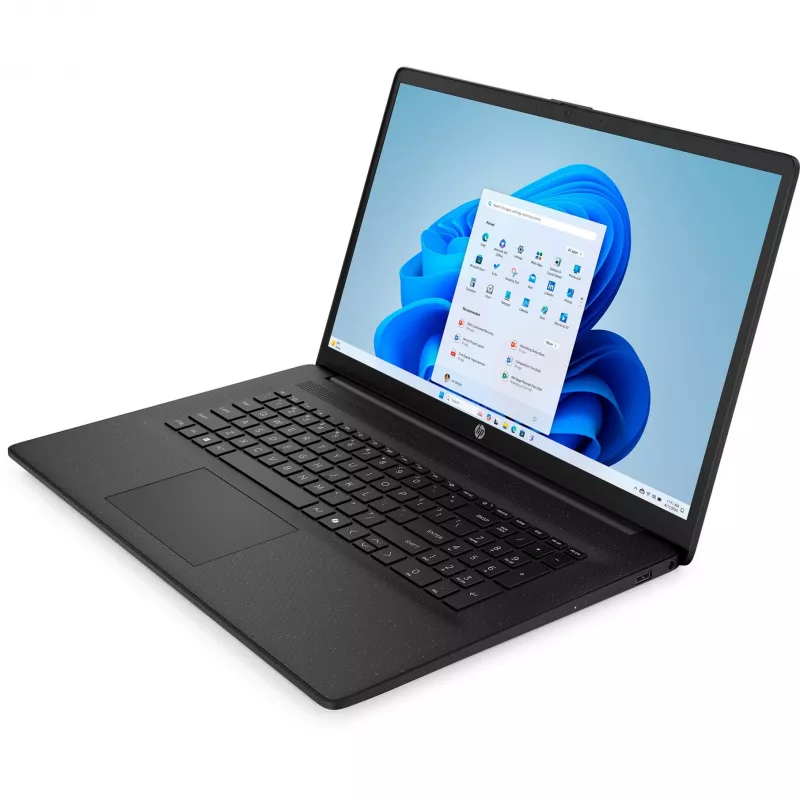 HP 17-cp2263ng, Notebook melns, AMD Ryzen 5 7520U, AMD Radeon Graphics, 16 GB LPDDR5, 512 GB SSD, bez operētājsistēmas