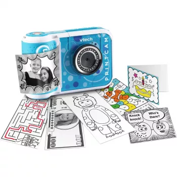 Digitālā kamera VTech KidiZoom Print Cam (zilā krāsā) – VTech 80-549104, bērnu fotoaparāts ar printeri