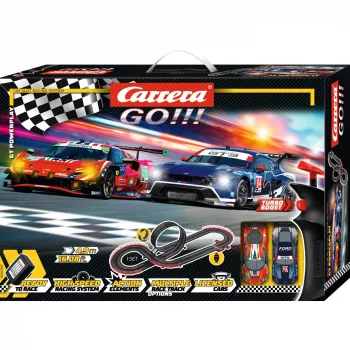 Slot Car Trase CARRERA GO!!! GT Powerplay – Komplekts