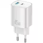 Lādētājs USAMS CC290 T66 45W GaN USB-A + USB-C