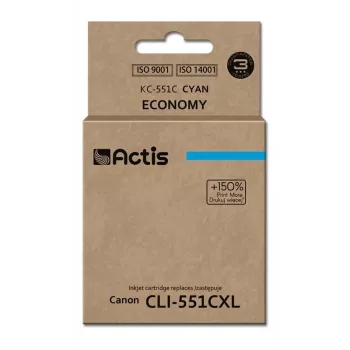 Actis KC-551C tinte (aizstāj Canon CLI-551C; standarta; 12 ml; ciāna)