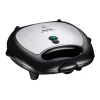 Sviestmaižu gatavotājs Tefal Break Time SW6148 — 2 sviestmaizes, noņemamas nepiedegošas plāksnes, vada uzglabāšana, melns/pelēks