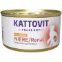Slapjā barība kaķiem KATTOVIT Niere/Renal Chicken 185 g — veterinārā diēta nierēm, pieaugušiem kaķiem, 185 g kārba