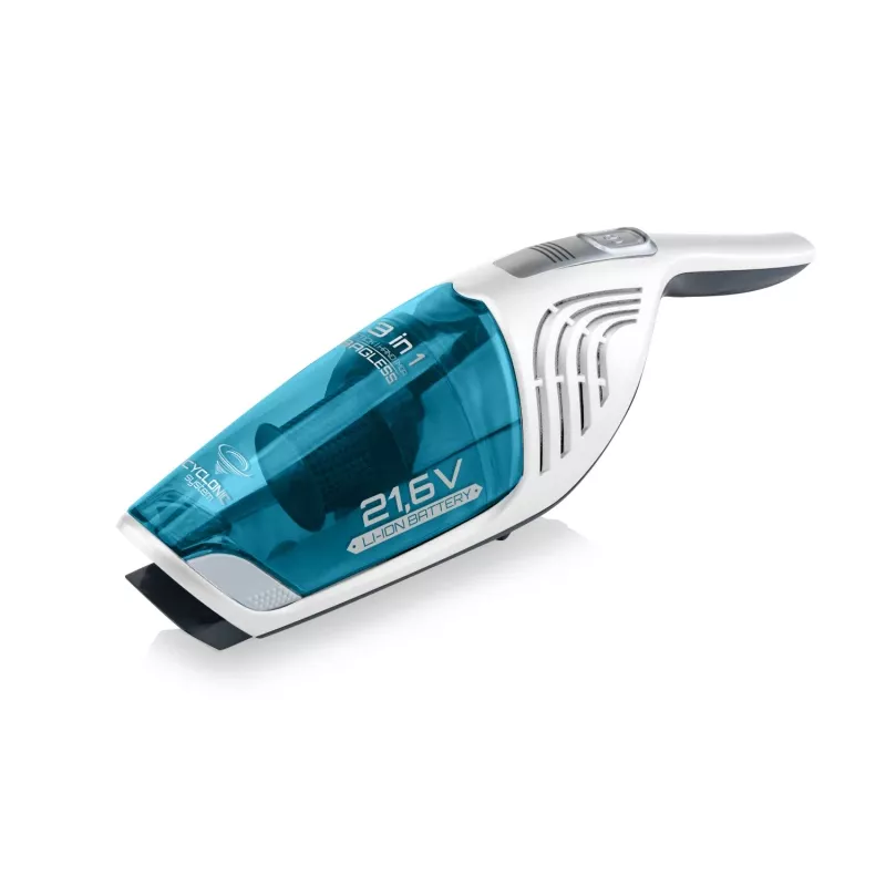 Bezvadu putekļsūcējs ETA Moneto II Aqua Plus 3-in-1 rokas/kāta modelis, mazgāšanas funkcija, 21,6 V, līdz 50 min darbības laiks