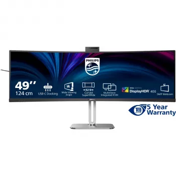 Philips 5000 sērija 49B2U5900CH/00 datora monitors 124 cm (48.8 collas) 5120 x 1440 pikseļi Dual QHD LCD Melns