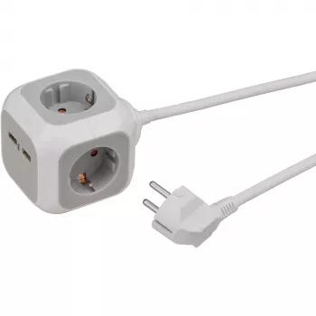 Brennenstuhl 1150100 Balts - Strāvas kubs ar USB portiem