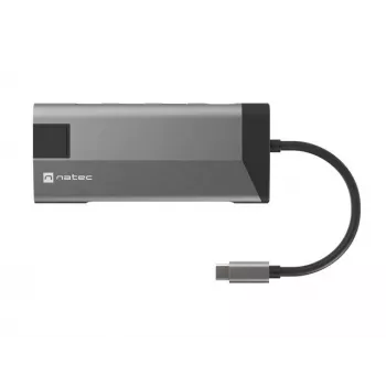 NATEC Fowler Plus USB Type-C Melns Pelēks MicroSD SD Hub