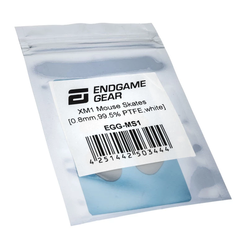 Peles slīdīši Endgame Gear XM1, 99.5% PTFE, balti — viens komplekts