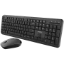 Bezvadu tastatūras un peles komplekts CANYON CNS-HSETW02-UK/US Black Velvet — kompakts bezvadu komplekts ar USB uztvērēju