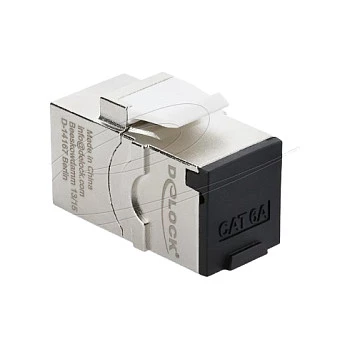 DELOCK RJ45 Cat.6A keystone modulis ar skrūvējamu aizsargvāciņu, zils