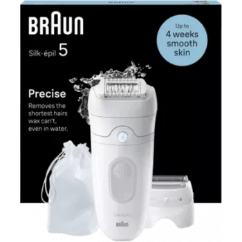Epilators BRAUN Silk Epil 5 5-060 — vadu epilators ar 28 pincetēm un masāžas sistēmu