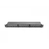Patch panel 1U LANBERG PPS6-1024-B, 24-portu Cat6, metāla, melns, 442×114.5×44.5 mm