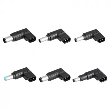 Akyga AK-NU-12 universāls klēpjdatora barošanas adapteris 65 W, 18,5–20 V, 6 maināmi uzgaļi, melns