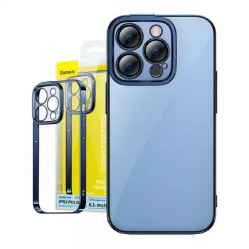 Aizsargmaciņa Baseus iPhone 14 Pro — caurspīdīga zila ar mirdzumu