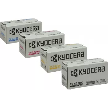 Originalā Kyocera TK-5220 tonera kasetņu komplekts — 4 melnās kasetnes