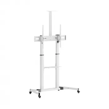 Sbox FS-3610 Grīdas statīvs īpaši lieliem LED TV 60-100 collas 100kg Balts