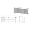 4D2SZ ONDA kumode 200x45xH85 zaļš