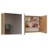 Pie sienas montējama vannas istabas skapja virspuse POLA 2DL ARTISAN — ozola krāsā, 600×220×600 mm, 3 plaukti